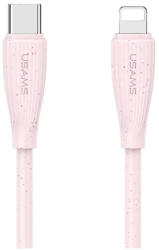 USAMS Kábel USAMS Green Series SJ717 30W USB-C to Lightning 1m rózsaszín (SJ717USB04)