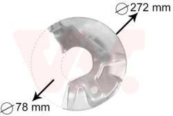 VAN WEZEL Ochranný plech proti rozstreku, Brzdový kotúč VAN WEZEL 5823372 (5823372)