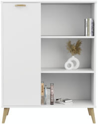  Fondi fehér, skandináv stílusú szekrény polcokkal