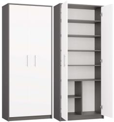  Oliv 2D ANTRACIT FEHÉR Polc