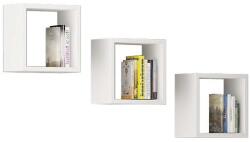  FALI POLC K 25x25cm 3 DB-OS KÉSZLET FEHÉR