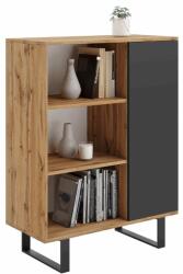  Fondi szekrény arany craft tölgy - fekete, loft stílus