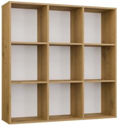  MALAX 3x3 H POLC ARTISAN TÖLGY SZÍNBEN, ERŐS HDF HÁTLAPPAL, 110x110 CM