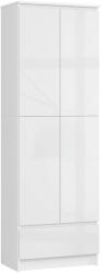  Zárt Könyvesszekrény R60 2d 1sz Clp Pk Fehér/ Fehér Fényes