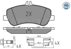 MEYLE Sada brzdových platničiek kotúčovej brzdy MEYLE 025 248 6720/PD (025 248 6720/PD)