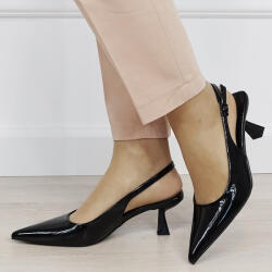 SOFILINE Pantofi negri de lac cu toc mic 5552 01 (5552BLACK-38)
