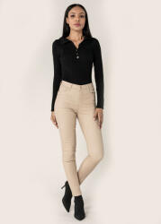 Nina Carter Pantaloni skinny din piele ecologica Bej LC001-2 M9 (LC001-7BEIGE-40)