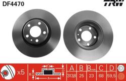 TRW féktárcsa TRW DF4470 for AUDI (DF4470)