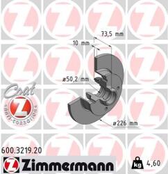 ZIMMERMANN Brzdový kotúč ZIMMERMANN 600.3219. 20 (600.3219.20)