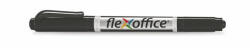 FlexOffice Alkoholos marker, 0, 4/1, 0 mm, kúpos, kétvégű, FLEXOFFICE "PM01", fekete (FOPM01FK) - papirtar