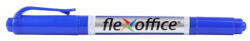 FlexOffice Alkoholos marker, 0, 4/1, 0 mm, kúpos, kétvégű, FLEXOFFICE "PM01", kék (FOPM01K) - papirtar