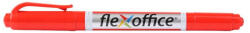 FlexOffice Alkoholos marker, 0, 4/1, 0 mm, kúpos, kétvégű, FLEXOFFICE "PM01", piros (FOPM01P) - papirtar