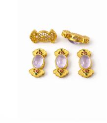  Charm Ametist Cupru Aurit 10x8x8 mm accesoriu premium pentru coliere si bratari 1 Buc - concepttropic - 23,00 RON