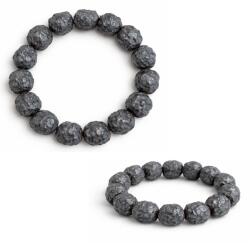  Bratara din Hematit Neregulata 13-18 x 11-14 x 11-13 mm Aspect Antracit pentru Accesoriu Modern - Diametru 50 mm - 1 Buc