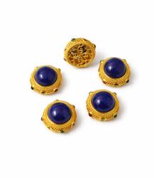  Charm Lapis Lazuli Cupru Aurit 11x11x7 mm pentru creatie bijuterii 1 Buc