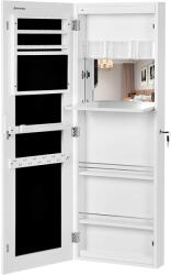 VASAGLE Tükrös Ékszerszekrény 37 x 10 x 108 cm (JBC63WV1)