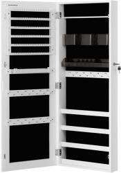 SONGMICS Ékszer tartó, Ékszerszekrény 37, 5 x 108 x 9, 7 cm, fehér (JJC001W01)