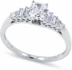 White & Black 1, 0 karátos radiant gyémánt eljegyzési gyűrű - GIA (AU13937)