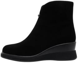 Karisma Ghete dama, negru, elegante, piele intoarsa, cu platforma, Karisma W1W150001A-01-I-Negru (Marime: 37) (W1W150001A-01-I-Negru-37)