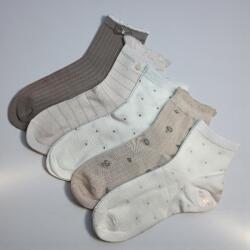 Aura Via Női köztes zokni pöttyös csíkos szett - 5 pár/cs 35-38 112446