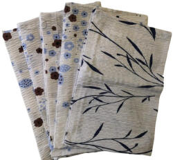  I. Osztályu Krepp kispárna huzat csomag , Fehér alapon leveles-virágos mintával