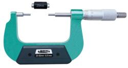 INSIZE Micrometru mecanic pentru caneluri INSIZE 25-50mm, varf 10x3mm, rezolutie 0, 01mm, tip B (3233-50BA)