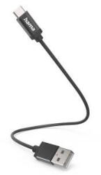 Hama Charging Cable, USB-A - USB-C, 0.2 m, Nylon, black (HM201600)