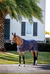Horseware Ireland Amigo Net Cooler Navy/Titanium, Grey & Silver - 140 cm