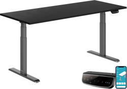 StableDesk Birou reglabil electric StableDesk Pro, 2 motoare, Ridica 125 kg, Organizator cabluri, Touchscreen, Aplicatie Smart Telefon, Ergonomic, 3 Functii de M (SD-101-NE-D-NE-200x80)