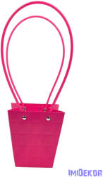  Virágtáska kicsi trapéz kocka mintás - Pink