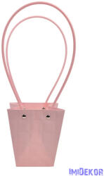  Virágtáska kicsi trapéz kocka mintás - Rózsaszín