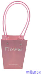  Virágtáska nagy trapéz Flower - Rózsaszín