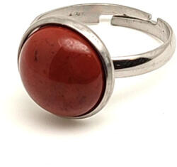 R. M. ékszer Életerőt vörös jáspis állítható gyűrű kerek 12mm (019326)