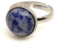 R. M. ékszer Kék energia szodalit spot állítható gyűrű kerek 12mm (019334)