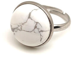 R. M. ékszer Stresszoldó howlit állítható gyűrű kerek 16mm (019345)