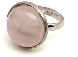 R. M. ékszer Harmonizáló rózsakvarc állítható gyűrű kerek 16mm (019346)