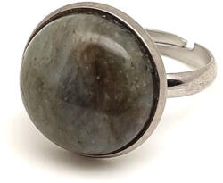 R. M. ékszer Védelmet sugárzó labradorit állítható gyűrű kerek 16mm (019353)