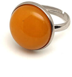 R. M. ékszer Meleg barack aventurin állítható gyűrű kerek 16mm (019344)