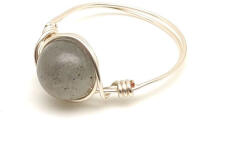 R. M. ékszer Misztikus fényű labradorit drót gyűrű 8mm (019279)