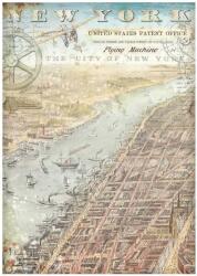 Stamperia A4 rizspapír csom. - Sir Vagabond Aviator New York