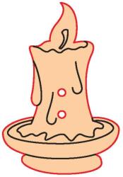 Penta collection Fafigura gomb 32 - gyertya 10 db/csomag