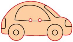 Penta collection Fafigura gomb 13 - autó 10 db/csomag