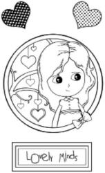 Stamperia HD gumi pecsételő 7 x 11 cm - Lovely minds