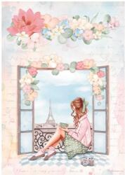 Stamperia A4 rizspapír, csom. - Create Happiness Oh lá lá window