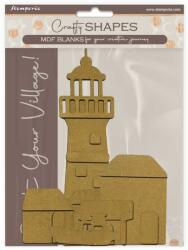 Stamperia MDF figurák: Silent Sea Lighthouse landscape