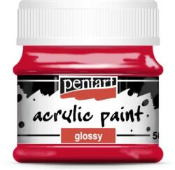 Pentart Fényes akrilfesték 50 ml rúzspiros