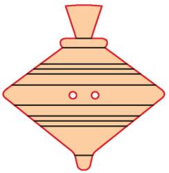 Penta collection Fafigura gomb 14 - búgócsiga 10 db/csomag