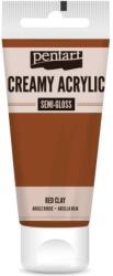 Pentart Krémes akrilfesték selyemfényű 60 ml vörösagyag