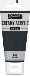 Pentart Krémes akrilfesték selyemfényű 200 ml fekete