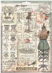 Stamperia 6 rizspapír A4 - Brocante Antiques